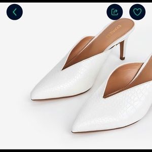 2 inch White Express Heel - Pointed Tip - Crock Print